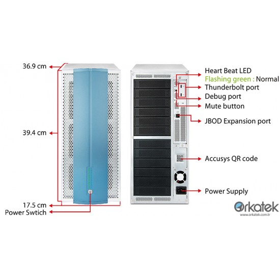 144TB Accusys Gamma 12 12-Bay Thunderbolt 3 Depolama Ünitesi 144TB Accusys Gamma 12 12-Bay Thunderbolt 3 Depolama Ünitesi