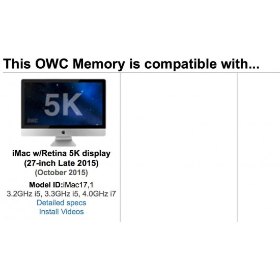 OWC 16GB Memory- 2 x 8GB 1867MHZ DDR3 SO-DIMM PC3-14900 OWC 16GB Memory- 2 x 8GB 1867MHZ DDR3 SO-DIMM PC3-14900