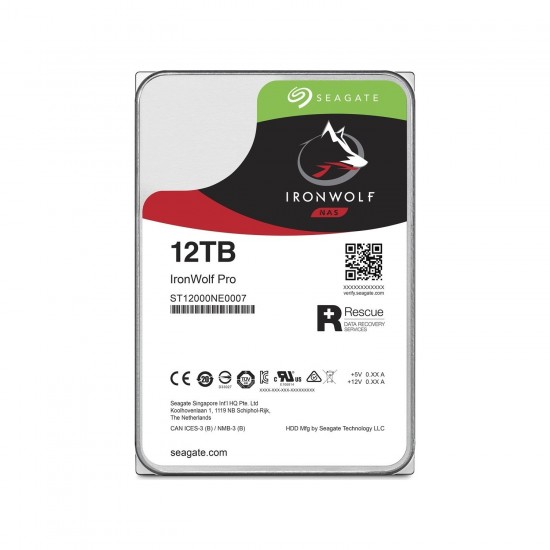 12TB Seagate IronWolf Pro 3.5"  HardDisk ST12000NE0008 